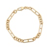 Thumbnail Image 1 of Reaura Hollow Link Chain Bracelet Repurposed 14K Yellow Gold 7.5&quot;