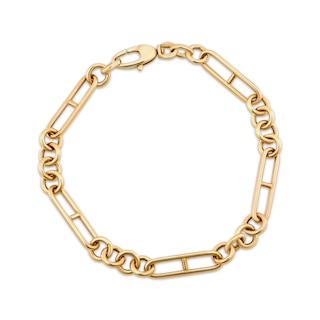 14kt Gold BYO Charm Paperclip Bracelet - La Kaiser