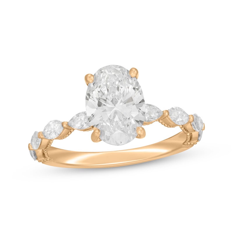 Main Image 1 of Neil Lane Artistry Oval-Cut Lab-Grown Diamond Engagement Ring 2-5/8 ct tw 14K Yellow Gold