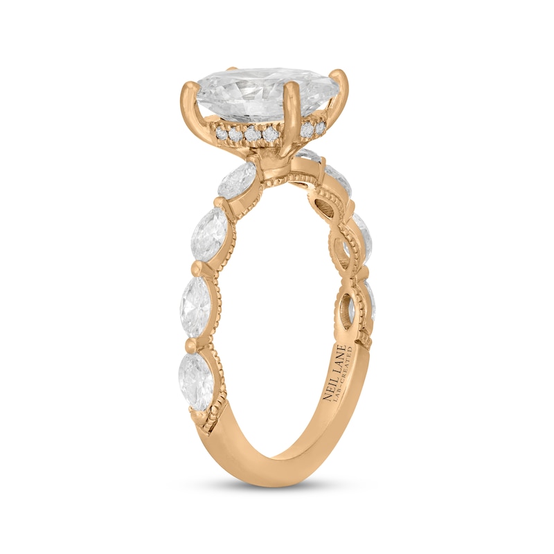 Main Image 2 of Neil Lane Artistry Oval-Cut Lab-Grown Diamond Engagement Ring 2-5/8 ct tw 14K Yellow Gold
