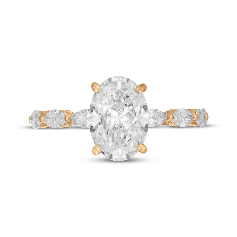 Main Image 3 of Neil Lane Artistry Oval-Cut Lab-Grown Diamond Engagement Ring 2-5/8 ct tw 14K Yellow Gold