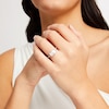 Thumbnail Image 5 of Toi et Moi Emerald-Cut & Pear-Shaped Lab-Grown diamond Engagement ring 2-1/4 ct tw 14K White Gold