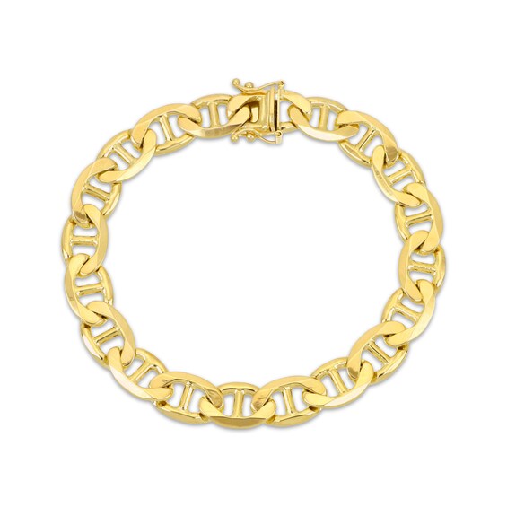 Mariner Chain Bracelet 10.1mm Solid 10K Yellow Gold 8.5"