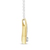 Thumbnail Image 2 of Love Ignited Diamond Flame Necklace 1/4 ct tw 10K Two-Tone Gold 18&quot;