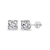 Thumbnail Image 0 of THE LEO Legacy Eternal Light Lab-Created Diamond Cushion-Cut Solitaire Stud Earrings 2 ct tw 14K White Gold (F/VS2)