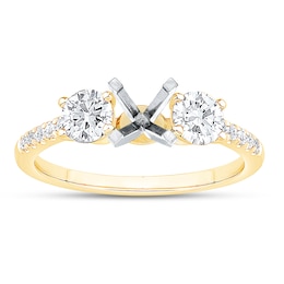 Now + Forever Diamond Engagement Ring Setting 7/8 ct tw 14K Yellow Gold