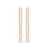 Thumbnail Image 2 of Diamond Oval Hoop Earrings 1/3 ct tw 10K Yellow Gold