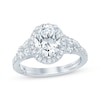 Thumbnail Image 1 of Monique Lhuillier Bliss Oval-Cut Lab-Grown Diamond Engagement Ring 2-5/8 ct tw 18K White Gold