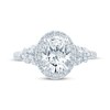 Thumbnail Image 4 of Monique Lhuillier Bliss Oval-Cut Lab-Grown Diamond Engagement Ring 2-5/8 ct tw 18K White Gold