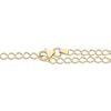 Thumbnail Image 4 of Oval-Cut Natural Emerald & Diamond Halo Adjustable Bracelet 3/8 ct tw 10K Yellow Gold 6.25&quot; to 9&quot;