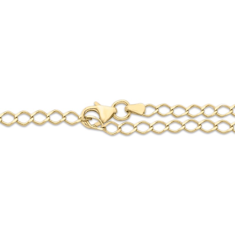 Main Image 4 of Oval-Cut Natural Emerald & Diamond Halo Adjustable Bracelet 3/8 ct tw 10K Yellow Gold 6.25&quot; to 9&quot;