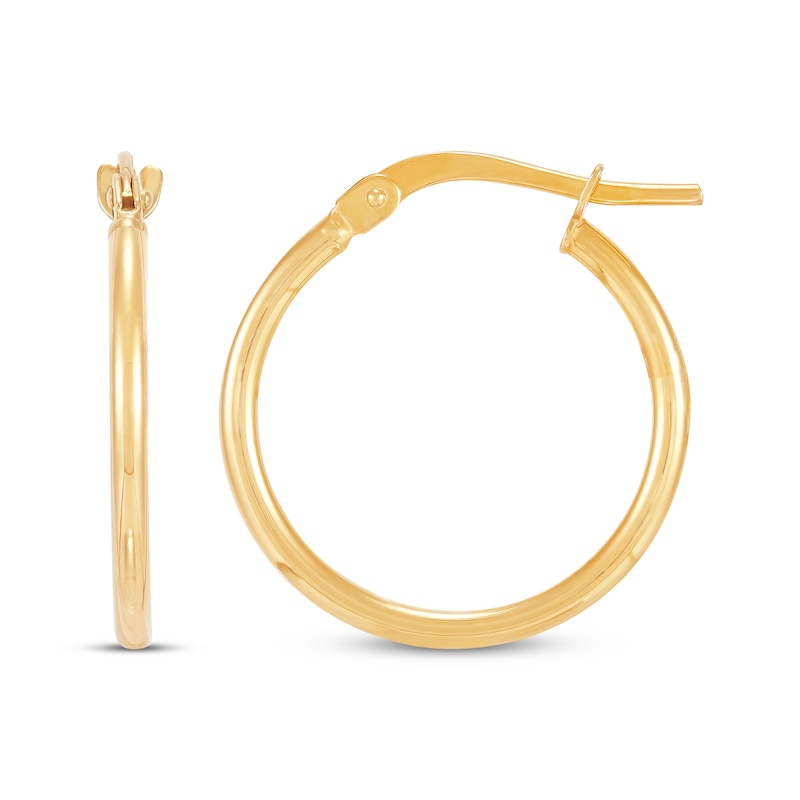 Hoop Earrings Gift Set 10K Yellow Gold 19mm