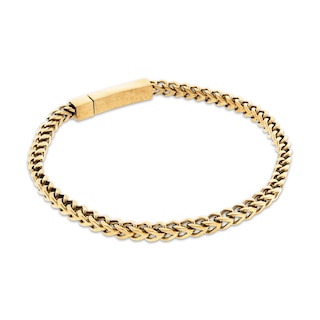 Foxtail Chain Bracelet Yellow Ion-Plated Stainless Steel 9"