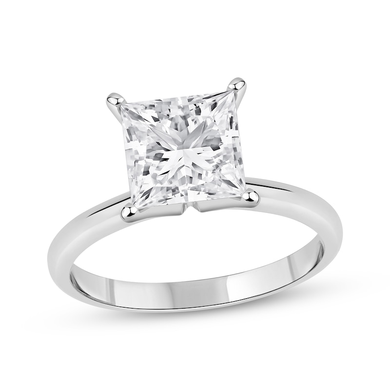 Main Image 1 of Now + Forever Lab-Grown Diamonds Princess-Cut Solitaire Engagement Ring 2-1/2 ct tw 14K White Gold (I/SI2)