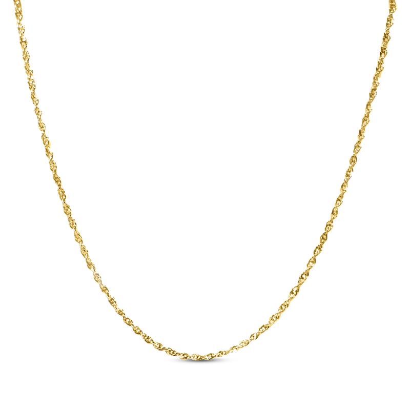 Main Image 1 of Singapore Chain Necklace 2.5mm Solid 14K Yellow Gold 20&quot;