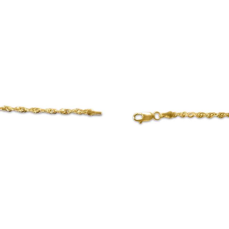 Main Image 3 of Singapore Chain Necklace 2.5mm Solid 14K Yellow Gold 20&quot;