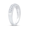 Thumbnail Image 2 of Now + Forever Lab-Grown Diamonds Three-Row Anniversary Ring 1/2 ct tw 14K White Gold