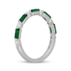 Thumbnail Image 2 of Neil Lane Baguette-Cut Natural Emerald & Diamond Anniversary Ring 1/5 ct tw 14K White Gold