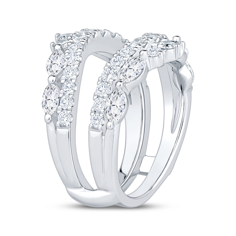 Main Image 2 of Now + Forever Lab-Grown Diamonds Marquise & Round-Cut Enhancer Ring 1-7/8 ct tw 14K White Gold