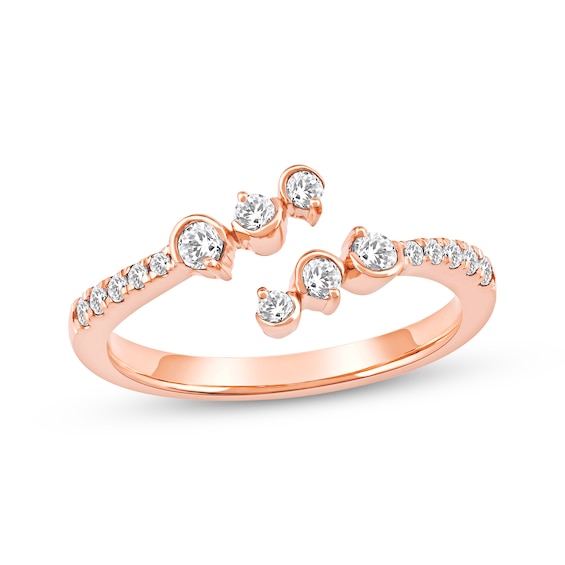 Diamond Bypass Fashion Ring 1/3 ct tw 10K Rose Gold