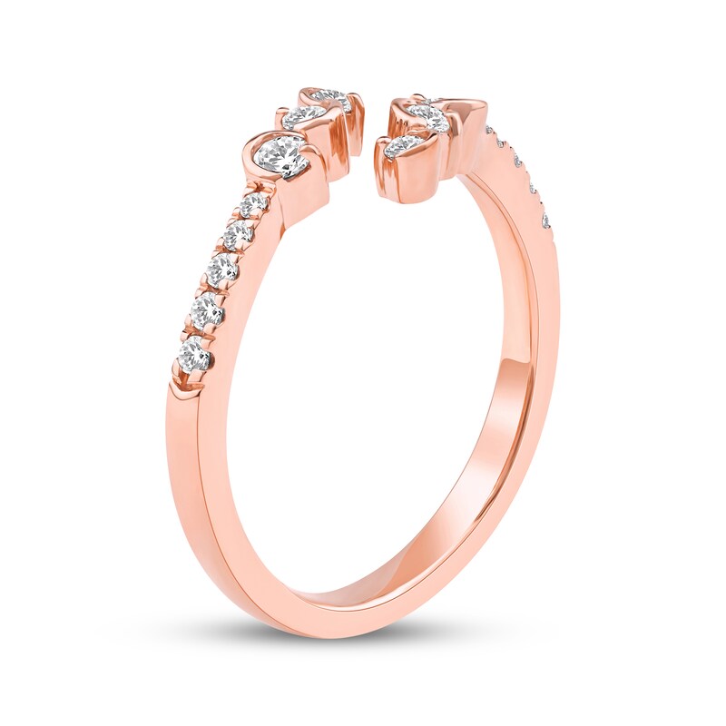 Main Image 2 of Diamond Bypass Fashion Ring 1/3 ct tw 10K Rose Gold