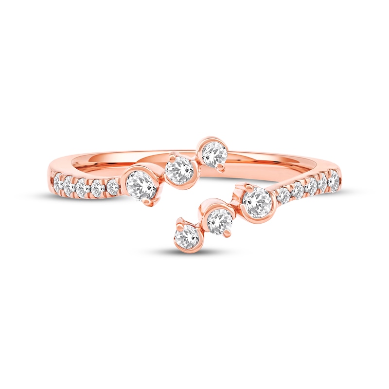 Main Image 3 of Diamond Bypass Fashion Ring 1/3 ct tw 10K Rose Gold