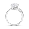Thumbnail Image 2 of Toi et Moi Pear-Shaped Lab-Grown diamond Bypass Engagement Ring 2-1/4 ct tw 14K White Gold
