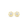 Thumbnail Image 2 of Diamond Solitaire Flower Swirl Stud Earrings 1/10 ct tw 10K Yellow Gold (I/I2)