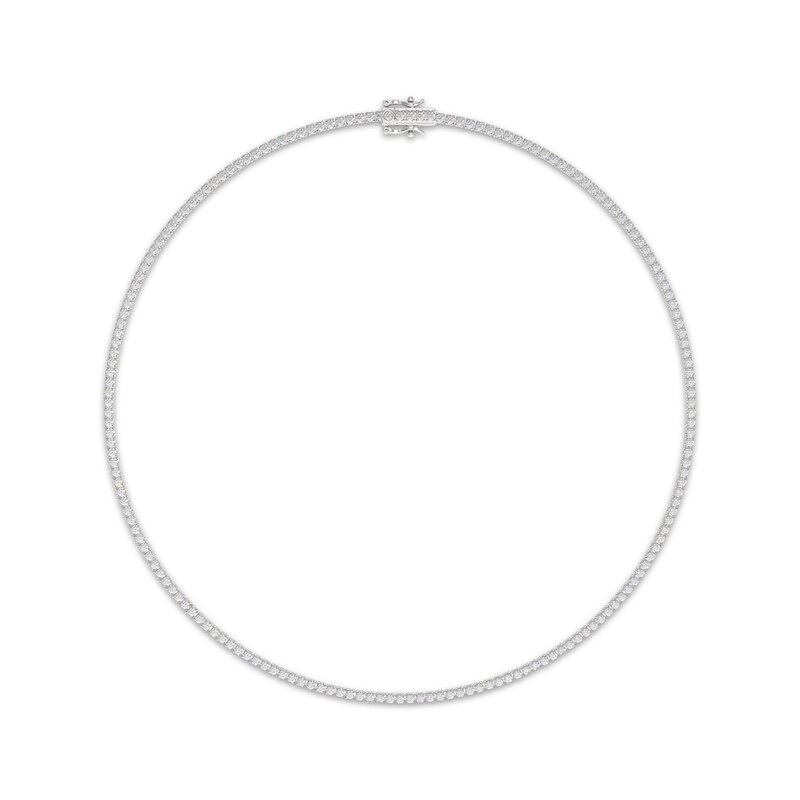 Main Image 2 of THE LEO Diamond Tennis Necklace 7 ct tw 14K White Gold 16&quot;