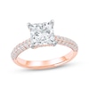 Thumbnail Image 1 of Now + Forever Lab-Grown Diamonds Princess-Cut Engagement Ring 2-1/2 ct tw 14K Rose Gold