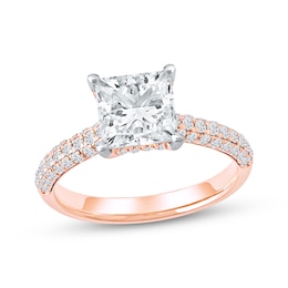 Now + Forever Lab-Grown Diamonds Princess-Cut Engagement Ring 2-1/2 ct tw 14K Rose Gold