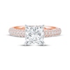 Thumbnail Image 3 of Now + Forever Lab-Grown Diamonds Princess-Cut Engagement Ring 2-1/2 ct tw 14K Rose Gold