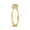 Thumbnail Image 2 of Multi-Diamond Cushion-Shaped Promise Ring 1/6 ct tw 10K Yellow Gold