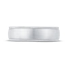 Thumbnail Image 3 of Now + Forever Men's Brushed Milgrain Wedding Band 10K White Gold 6mm