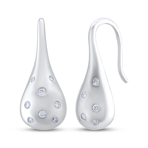 STUDIO BY KAY Diamond Scatter Teardrop Earrings 1/6 ct tw Sterling Silver