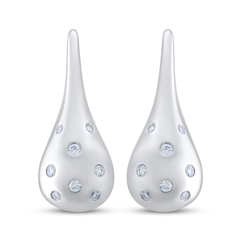 Main Image 2 of STUDIO BY KAY Diamond Scatter Teardrop Earrings 1/6 ct tw Sterling Silver