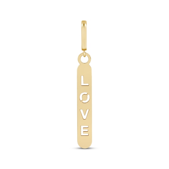Charmed Memories "LOVE" Bar Charm 10K Yellow Gold