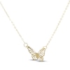 Thumbnail Image 2 of Openwork Butterfly Necklace 10K Yellow Gold 18&quot;