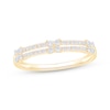 Thumbnail Image 1 of Now + Forever Diamond Two-Row Anniversary Ring 1/4 ct tw 10K Yellow Gold