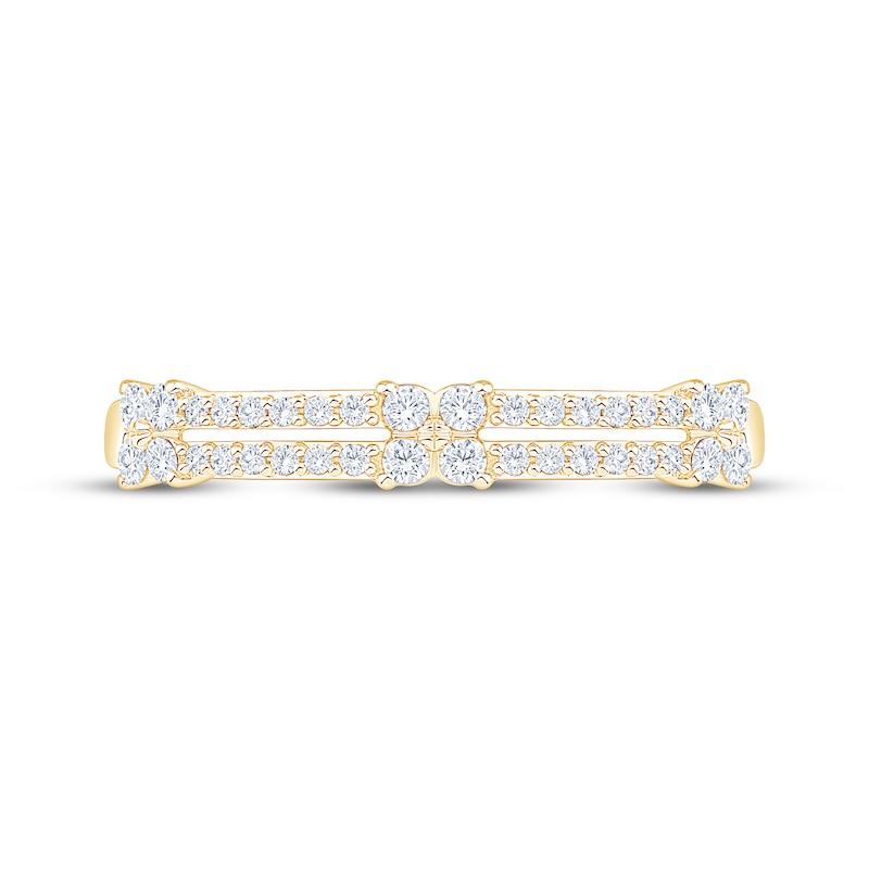 Main Image 3 of Now + Forever Diamond Two-Row Anniversary Ring 1/4 ct tw 10K Yellow Gold