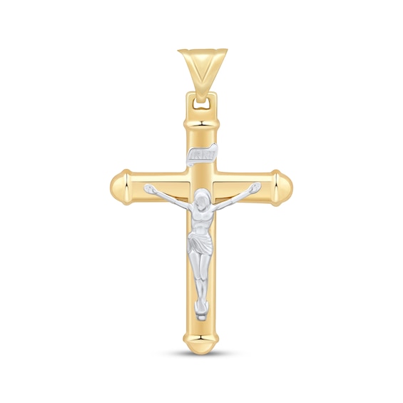 Crucifix Charm 10K Two-Tone Gold