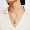 Thumbnail Image 6 of True Fans Chicago Bears 1/20 CT. T.W. Diamond Vertical Football Necklace in Sterling Silver