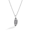 Thumbnail Image 2 of True Fans Minnesota Vikings 1/20 CT. T.W. Diamond Vertical Football Necklace in Sterling Silver