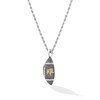 Thumbnail Image 3 of True Fans Minnesota Vikings 1/20 CT. T.W. Diamond Vertical Football Necklace in Sterling Silver