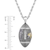 Thumbnail Image 4 of True Fans Minnesota Vikings 1/20 CT. T.W. Diamond Vertical Football Necklace in Sterling Silver