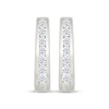 Thumbnail Image 2 of Lab-Grown Diamond Hoop Earrings 1 ct tw 10K White Gold