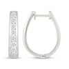 Thumbnail Image 3 of Lab-Grown Diamond Hoop Earrings 1 ct tw 10K White Gold