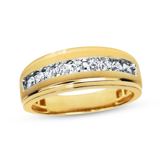 Adore Men's Diamond Wedding Band 1/ ct tw 10K Yellow Gold