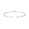 Thumbnail Image 1 of Diamond Bezel-Set Cuff Bangle Bracelet 1/6 ct tw Sterling Silver