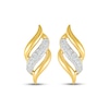 Thumbnail Image 2 of Diamond Flame-Shaped Stud Earrings 1/6 ct tw 10K Yellow Gold
